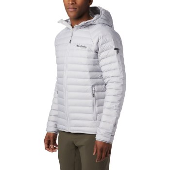 Columbia Alpha Trail Hooded Down, Chamarras Grises Para Hombre | 965702-SIK